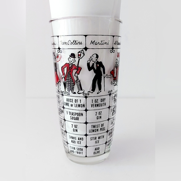 Mixing glass for cocktails with printed recipes. - Picture 7 of 9